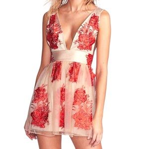 Free People Dresses Free People Sarah Embroidered Mini - Red